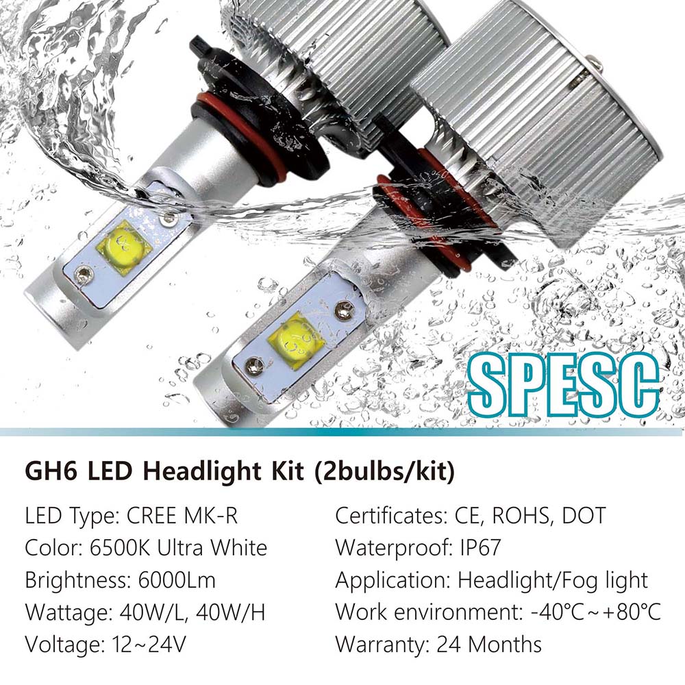 GH6 9005 Auto-LED-Scheinwerfer-Birnen Automobil-LED-Birne Neupreis
