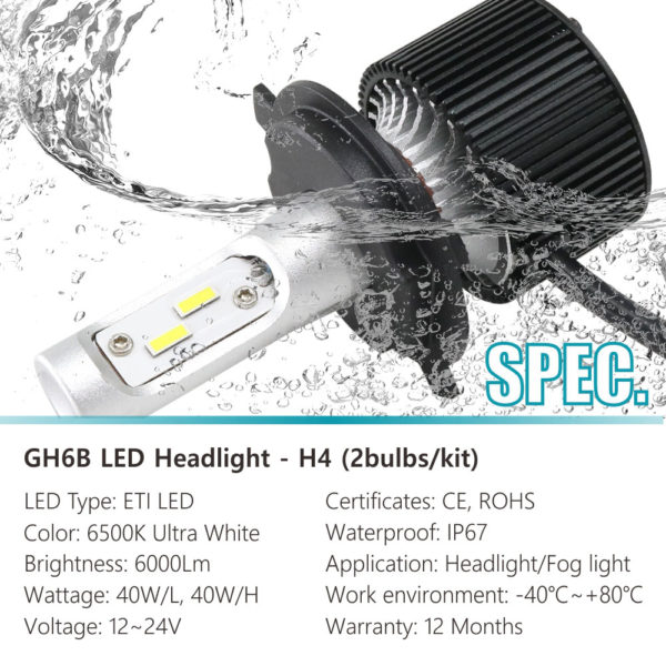 H4 LED Headlight Bulb Manufacturers China