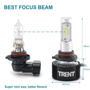 Mini Size LED Headlight VS Halogen